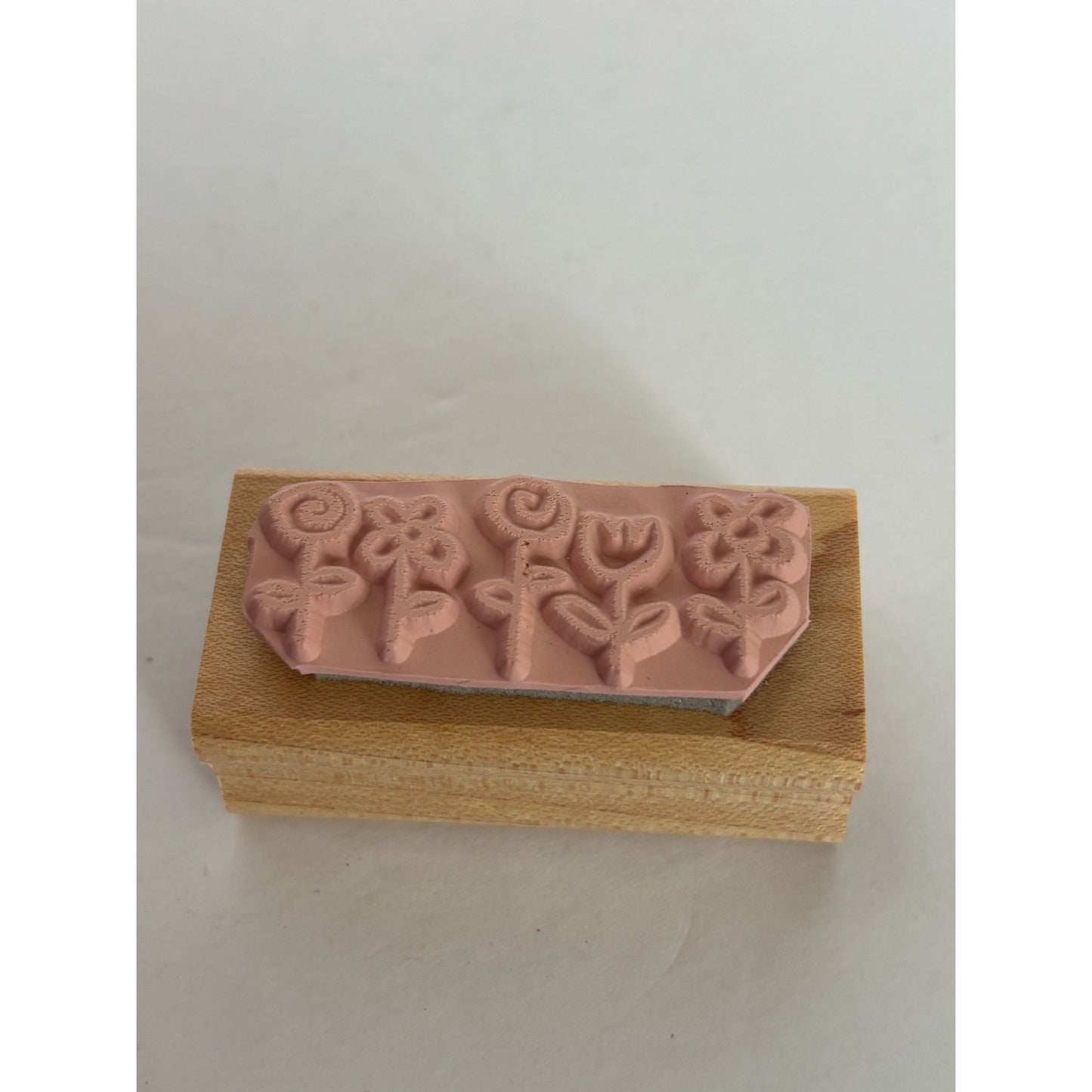 Stampin Up Rubber Stamp Flower Row Spring Nature Growing Edge Maker Border