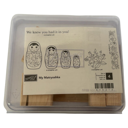 Stampin Up Rubber Stamp Set My Matryoshka Russian Nesting Dolls Funny Saying New