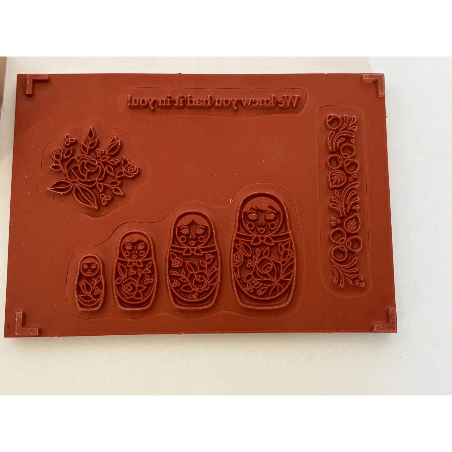 Stampin Up Rubber Stamp Set My Matryoshka Russian Nesting Dolls Funny Saying New