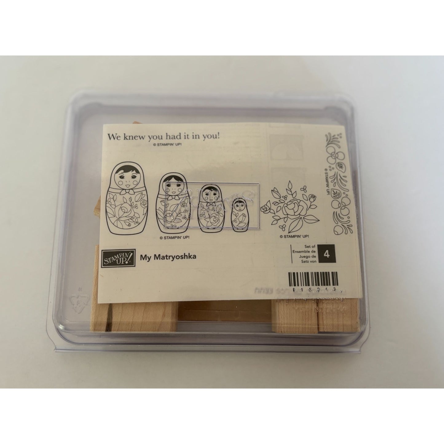 Stampin Up Rubber Stamp Set My Matryoshka Russian Nesting Dolls Funny Saying New