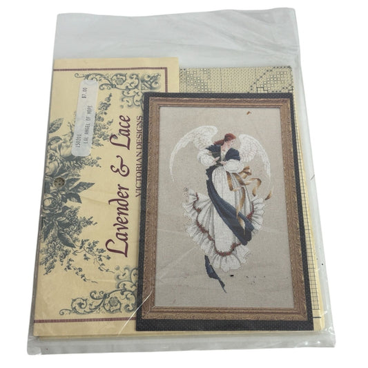 Lavender and Lace Counted Cross Stitch Pattern Angel of Hope Victorian Designs