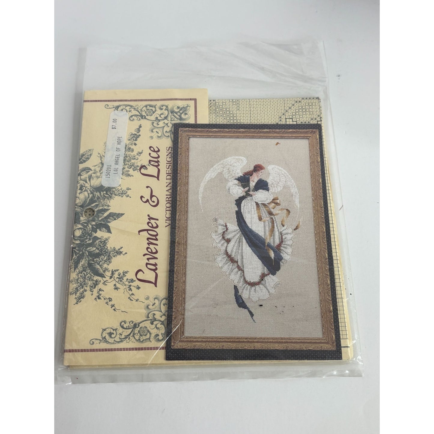 Lavender and Lace Counted Cross Stitch Pattern Angel of Hope Victorian Designs