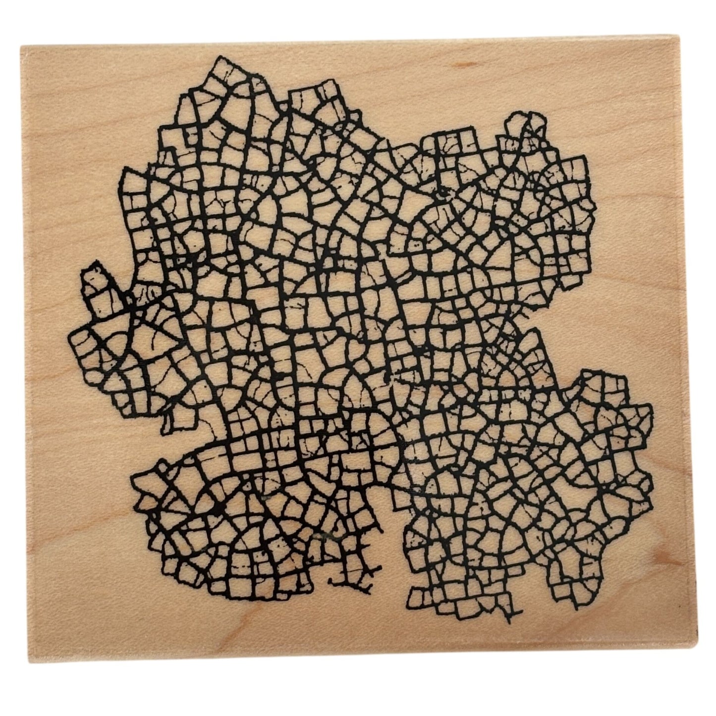 Renaissance Art Rubber Stamp Abstract Mosaic Pattern Background City Street Map