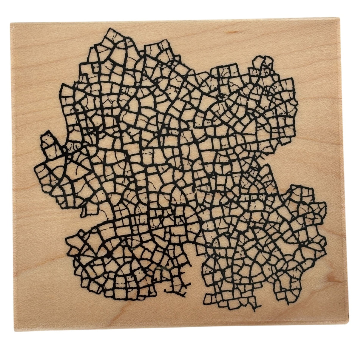 Renaissance Art Rubber Stamp Abstract Mosaic Pattern Background City Street Map