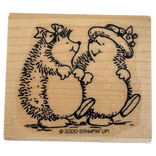Stampin Up Rubber Stamp Hedgehog Friendship Card Making Friends Talking Walking