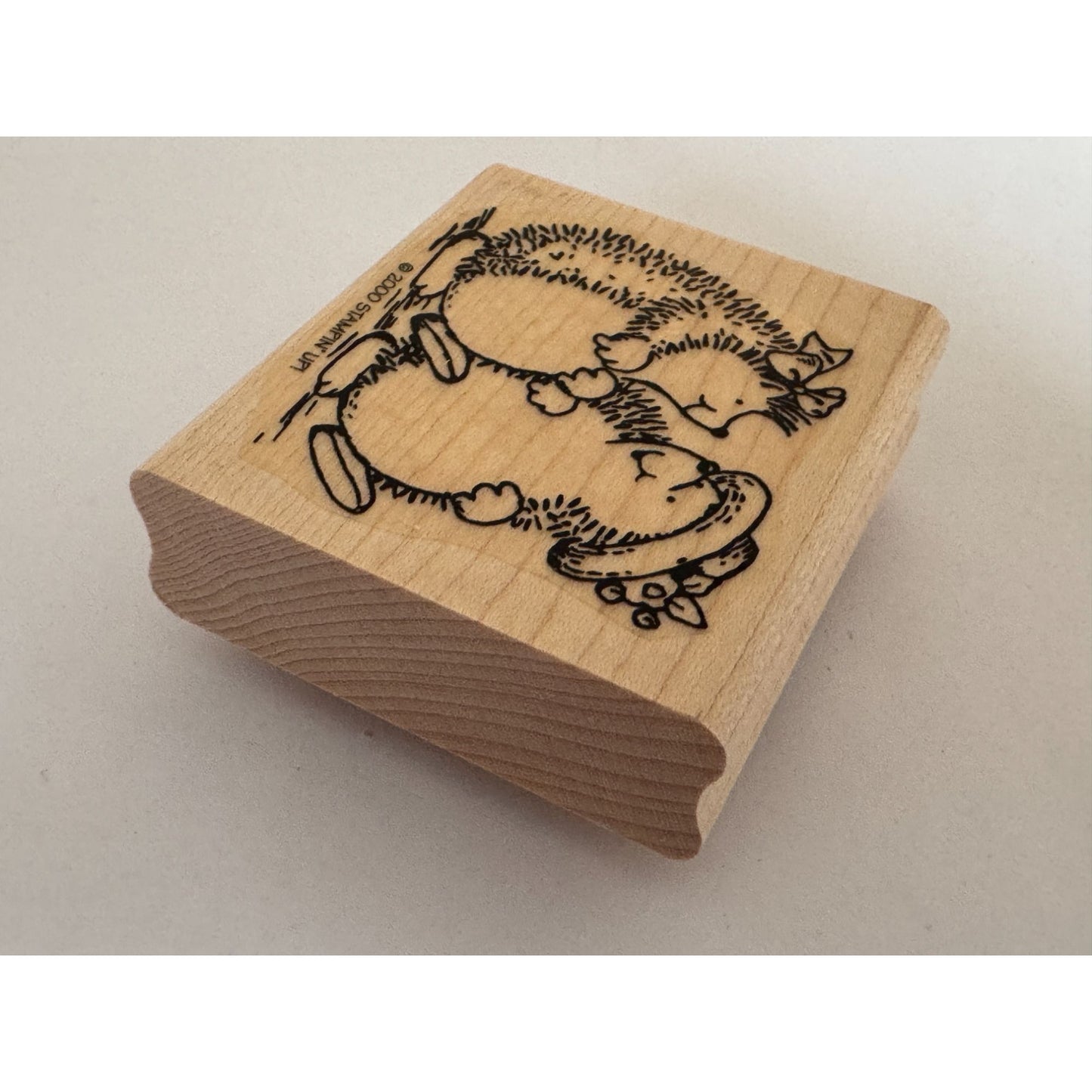Stampin Up Rubber Stamp Hedgehog Friendship Card Making Friends Talking Walking