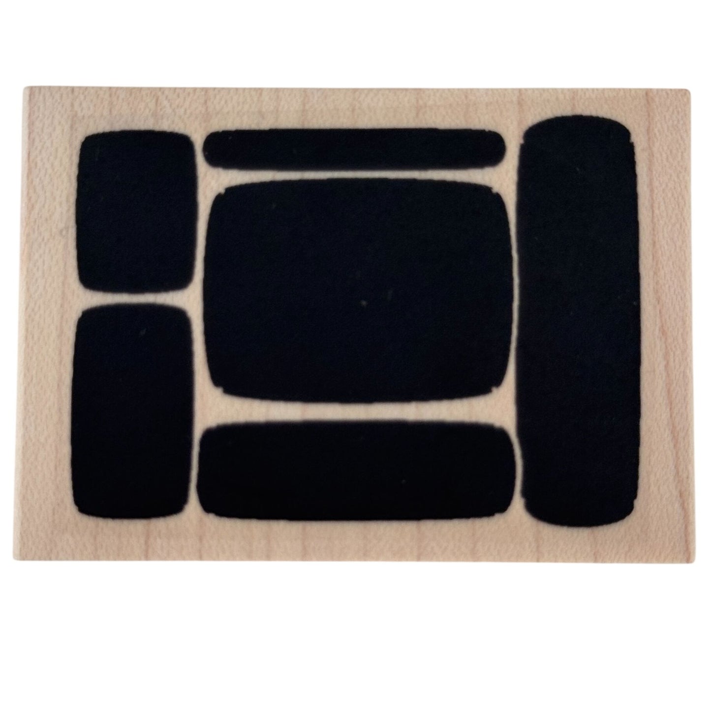 Endless Creations Rubber Stamp Abstract Geometric Block Rectangle Pattern Craft Cardmaking Background Modern Art