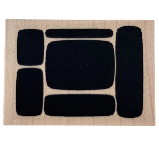 Endless Creations Rubber Stamp Abstract Geometric Block Rectangle Pattern Craft Cardmaking Background Modern Art
