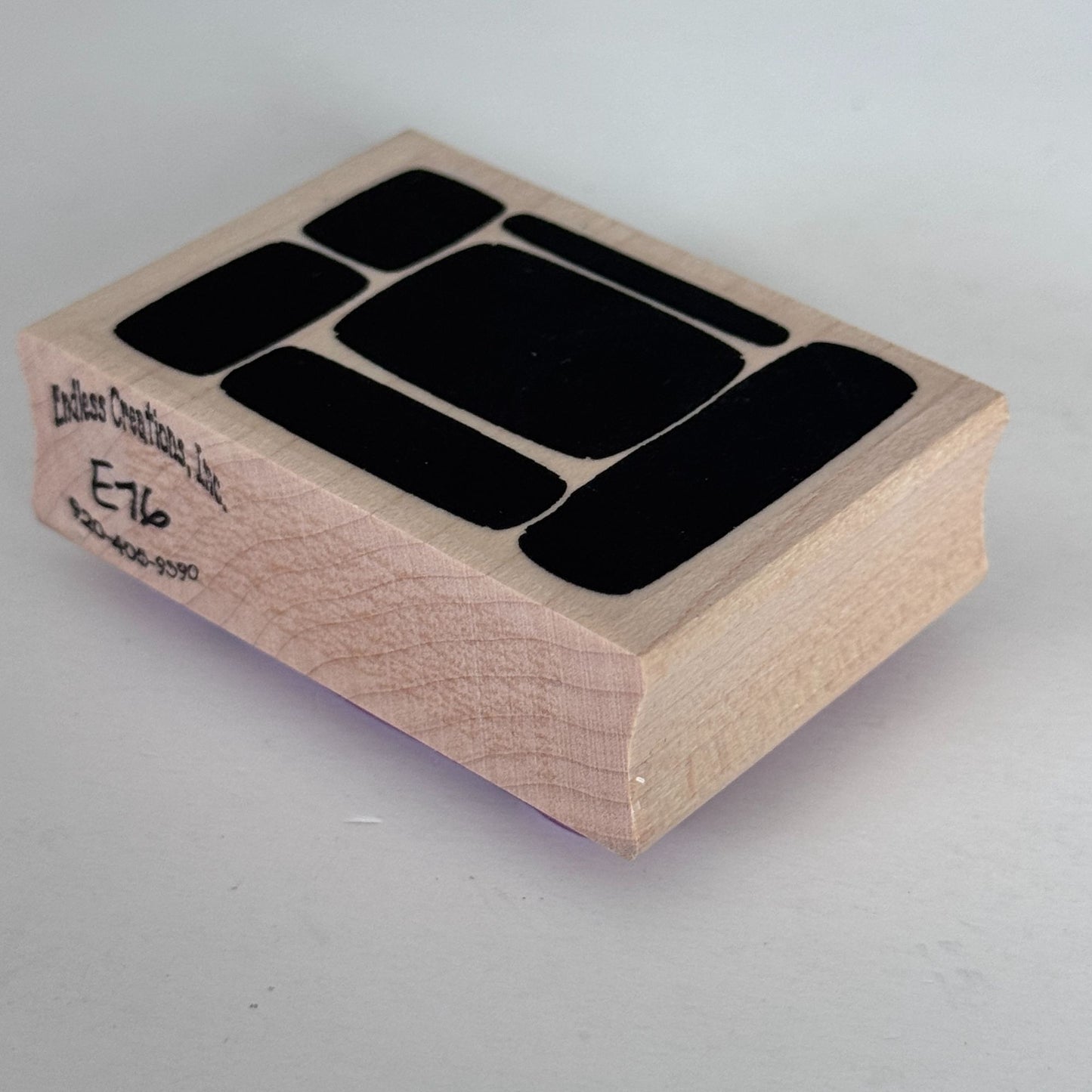 Endless Creations Rubber Stamp Abstract Geometric Block Rectangle Pattern Craft Cardmaking Background Modern Art