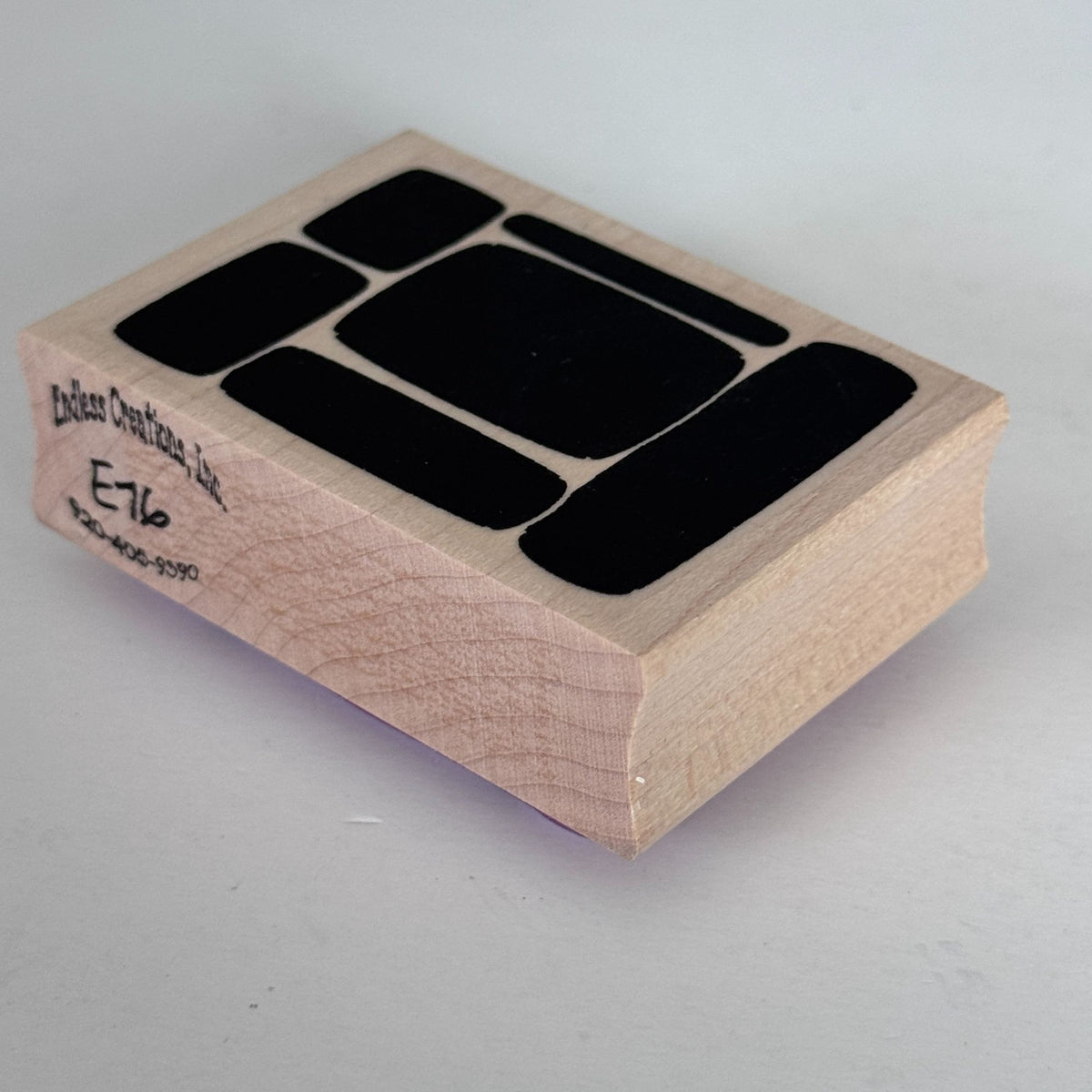 Endless Creations Rubber Stamp Abstract Geometric Block Rectangle Pattern Craft Cardmaking Background Modern Art