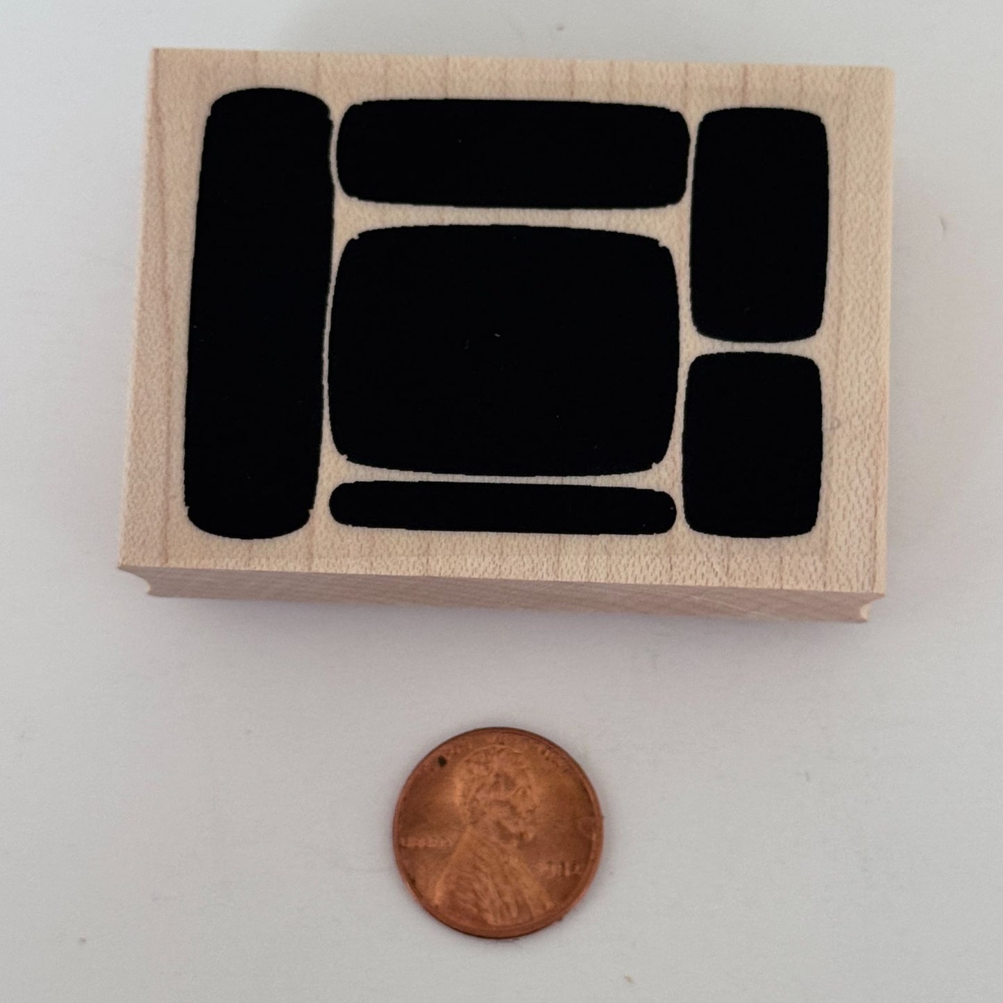 Endless Creations Rubber Stamp Abstract Geometric Block Rectangle Pattern Craft Cardmaking Background Modern Art