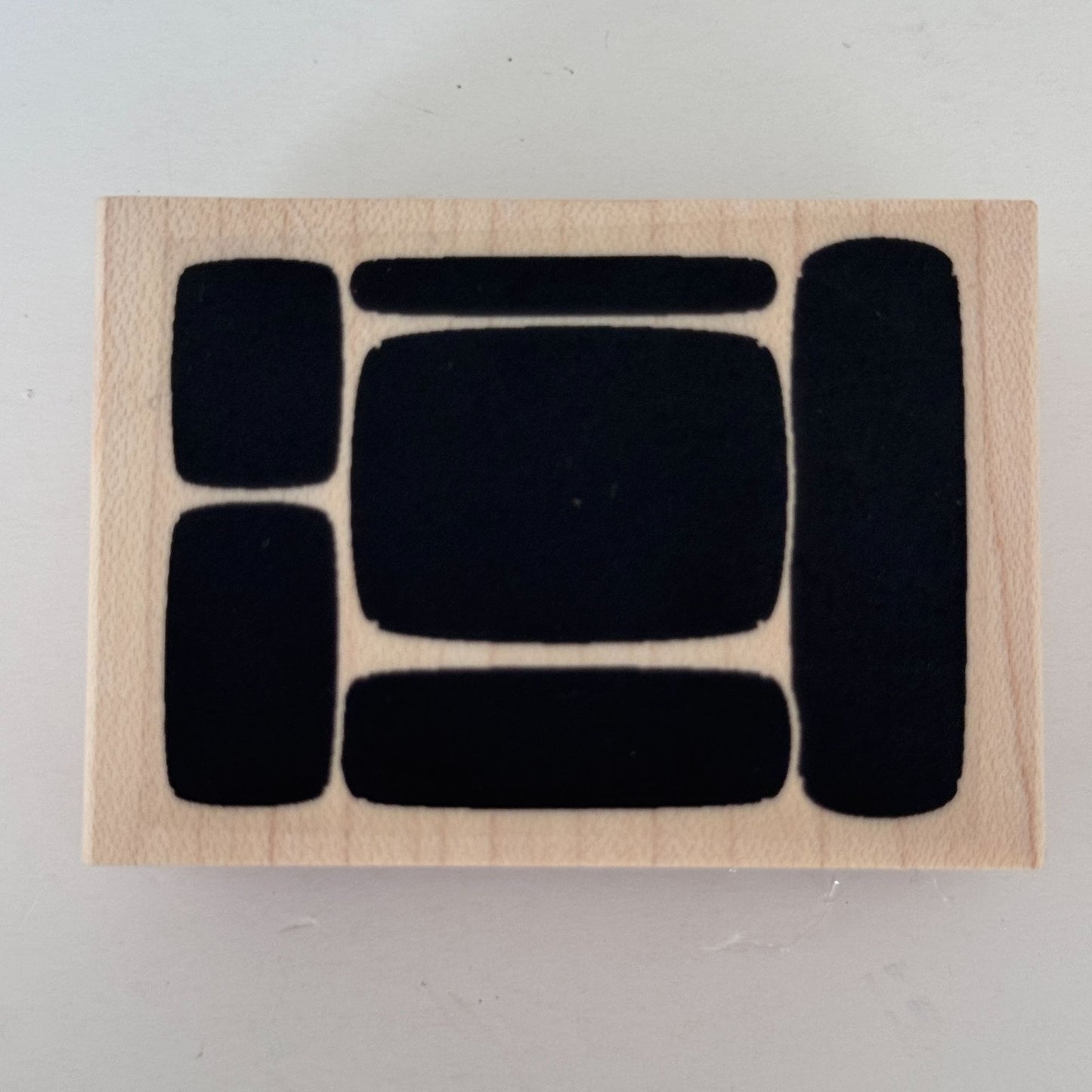 Endless Creations Rubber Stamp Abstract Geometric Block Rectangle Pattern Craft Cardmaking Background Modern Art