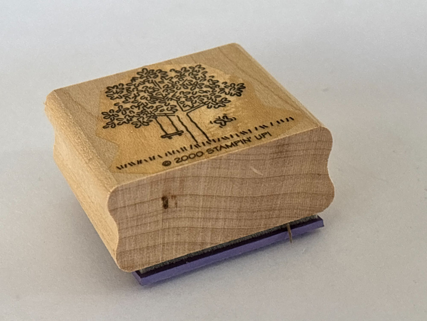 Stampin Up Rubber Stamp Tree Swing Butterfly Spring Season Nature Card Making