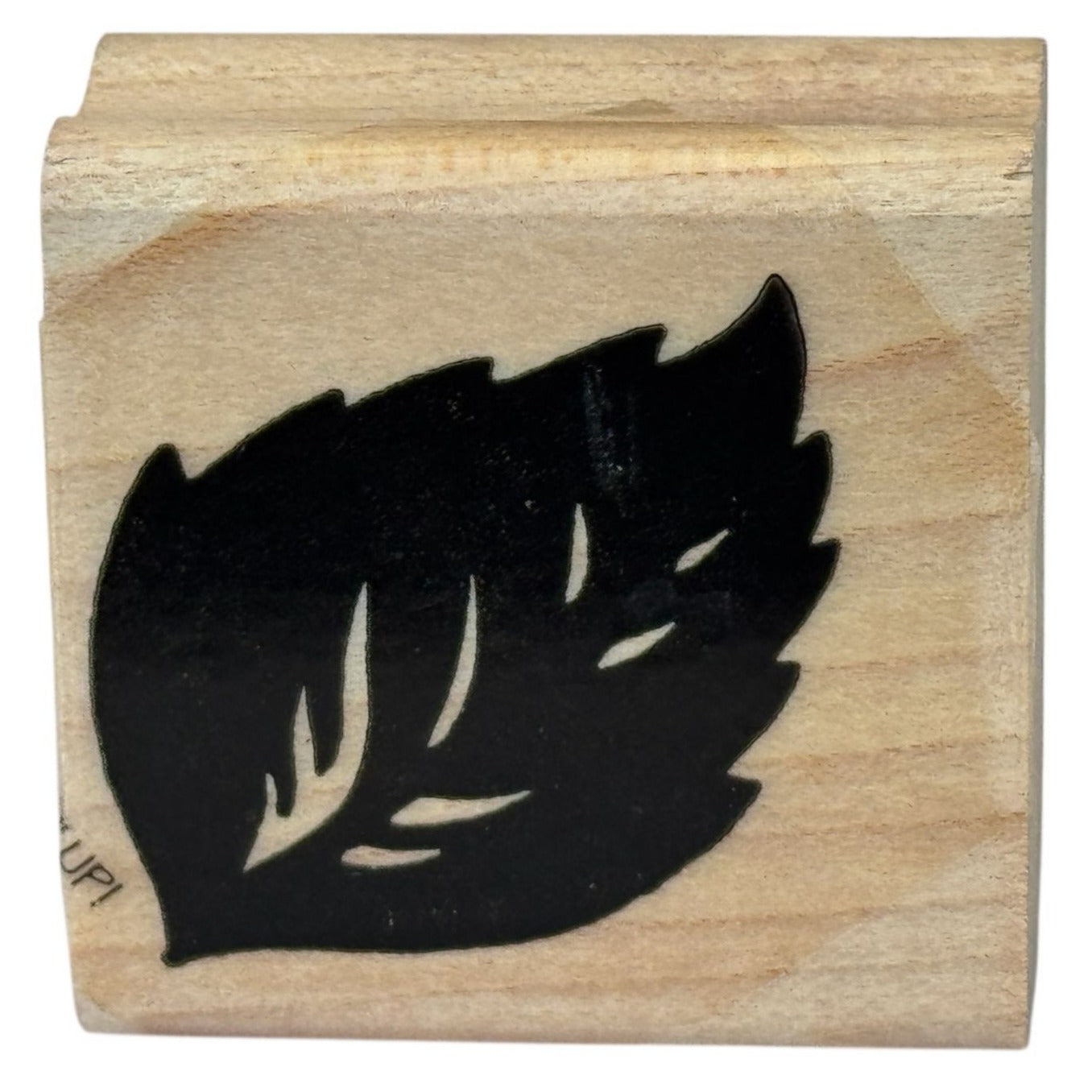 Stampin Up Rubber Stamp Leaf Shape Outdoors Nature Fall Cardmaking Wood Mounted