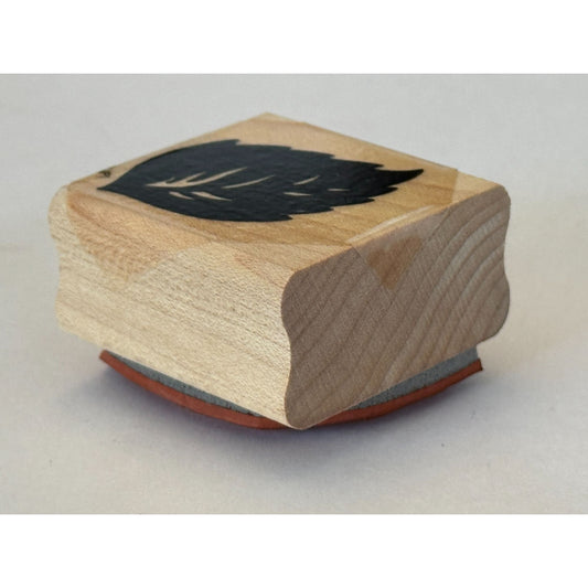 Stampin Up Rubber Stamp Leaf Shape Outdoors Nature Fall Cardmaking Wood Mounted