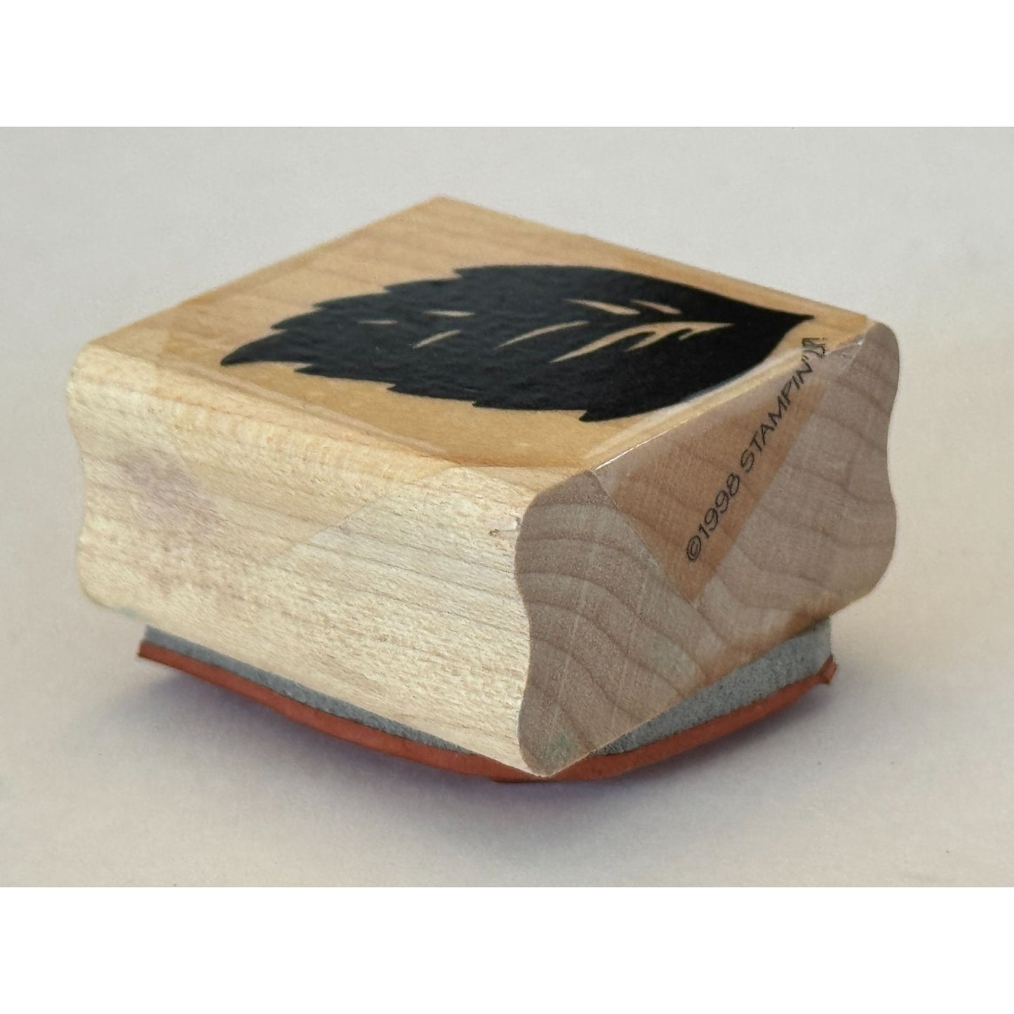 Stampin Up Rubber Stamp Leaf Shape Outdoors Nature Fall Cardmaking Wood Mounted