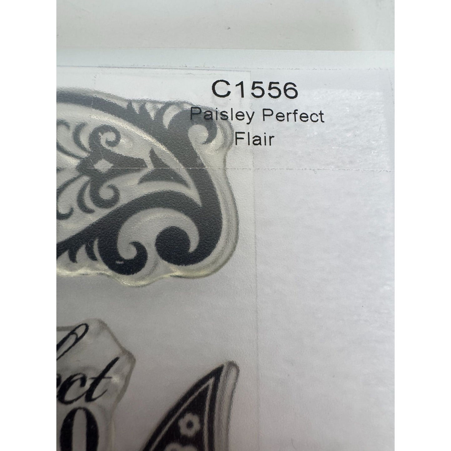 CTMH My Acrylix Acrylic Stamp Set Paisley Perfect Flair Motifs Sass C1556