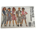 Butterick Sewing Pattern 6811 Kids 90s Shirt Shorts Pants Retro Summer Outfit 7-14 Uncut