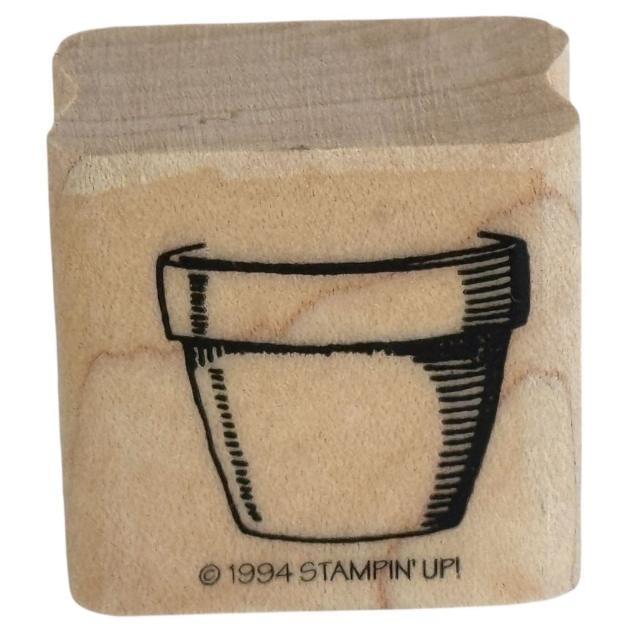 Stampin Up Rubber Stamp Flower Pot Plant Garden Gardener Gardening Terracotta