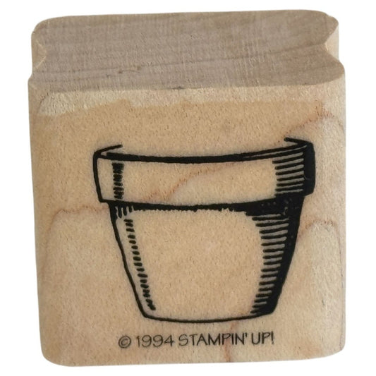 Stampin Up Rubber Stamp Flower Pot Plant Garden Gardener Gardening Terracotta