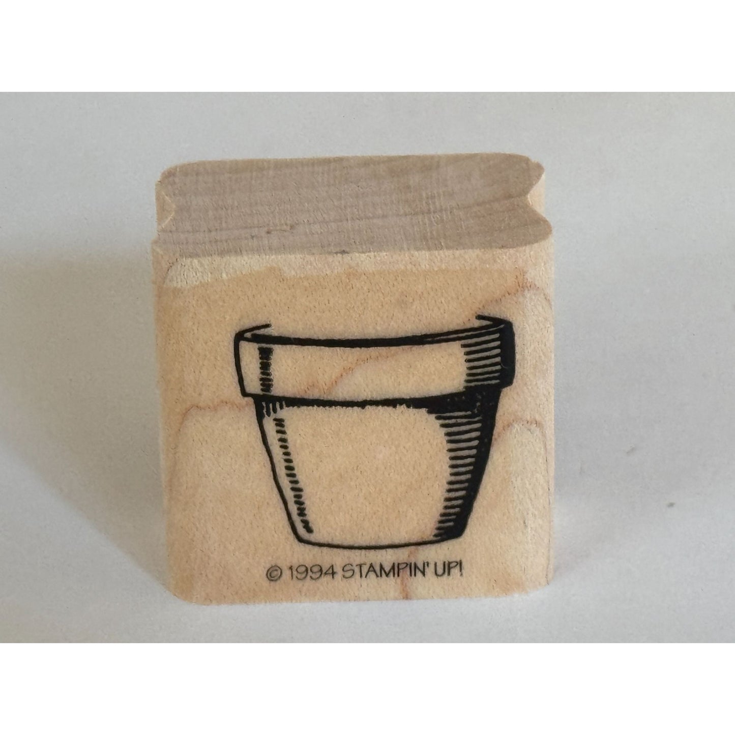 Stampin Up Rubber Stamp Flower Pot Plant Garden Gardener Gardening Terracotta