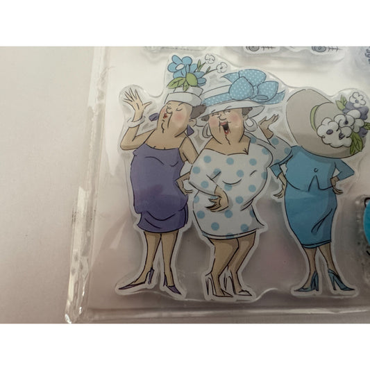Art Impressions Clear Stamps Funny Ladies Shopping Birthday Humor Friendship Cardmaking Sassy Grandma