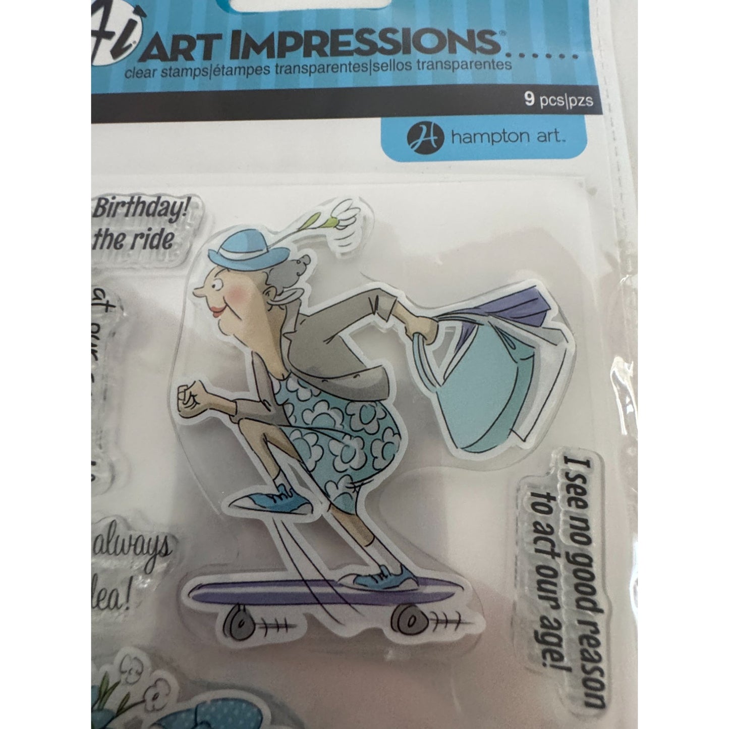 Art Impressions Clear Stamps Funny Ladies Shopping Birthday Humor Friendship Cardmaking Sassy Grandma