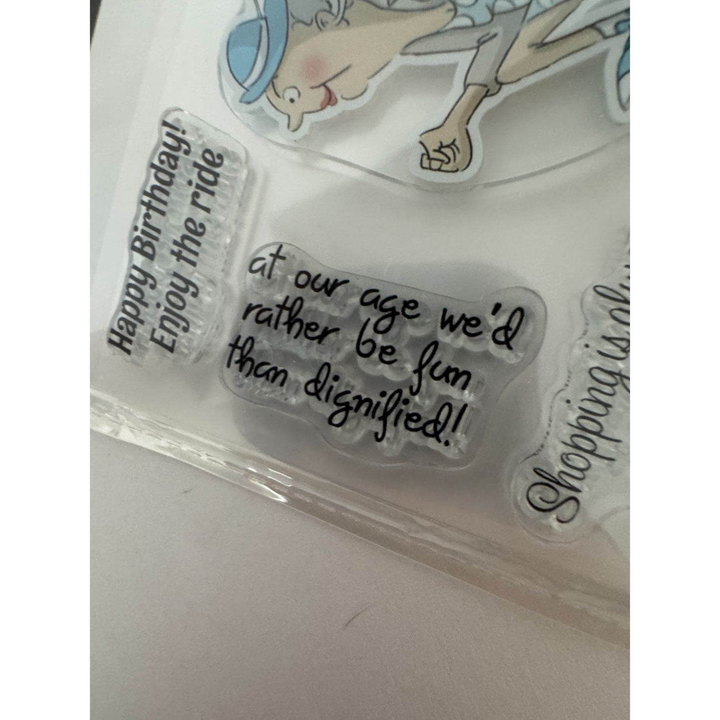 Art Impressions Clear Stamps Funny Ladies Shopping Birthday Humor Friendship Cardmaking Sassy Grandma