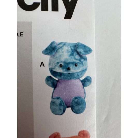 Simplicity Sewing Pattern S9909 Plush Stuffed Animals Toy Easy Dog Cat Mouse 9in