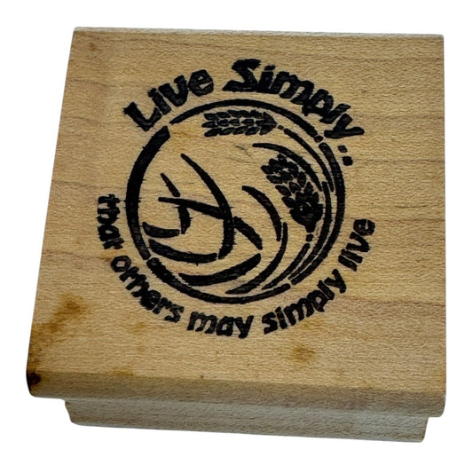 Good Stamps Rubber Stamp Live Simply Mother Teresa Quote Christian Words Inspire