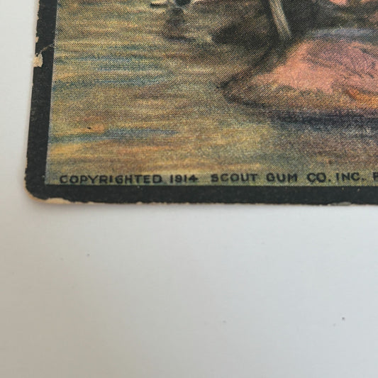 Boy Scout Gum Postcard Diving Board Swimming Hole Antique 1914 Collectible #2