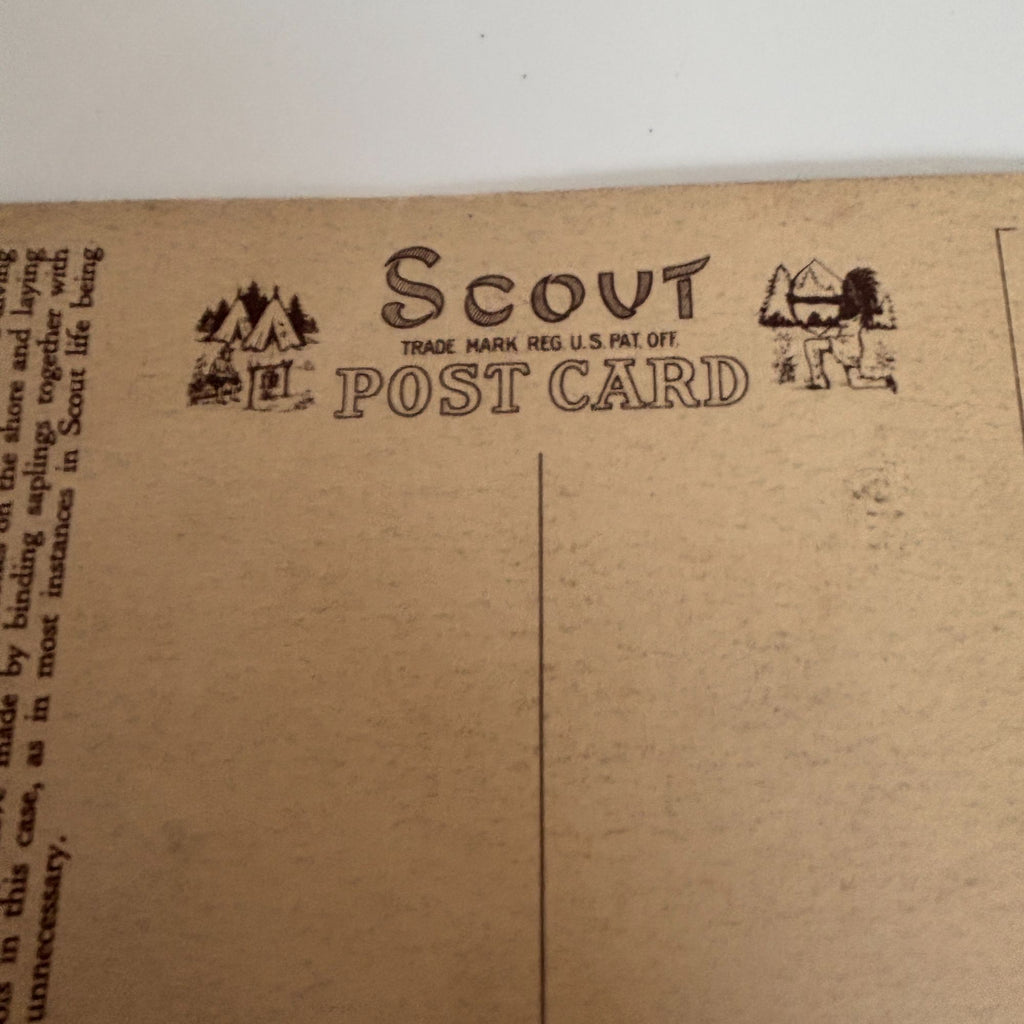 Boy Scout Gum Postcard Diving Board Swimming Hole Antique 1914 Collectible #2