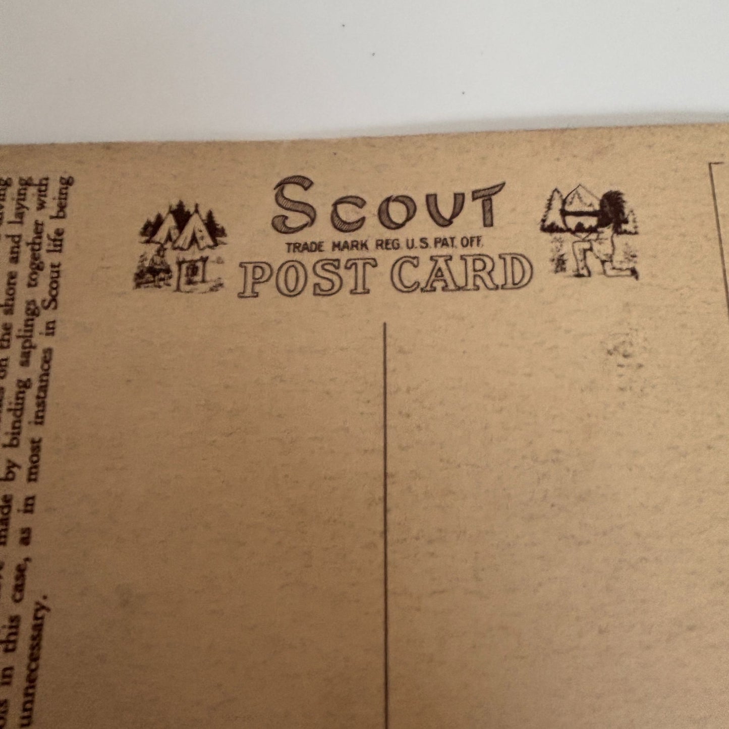 Boy Scout Gum Postcard Diving Board Swimming Hole Antique 1914 Collectible #2
