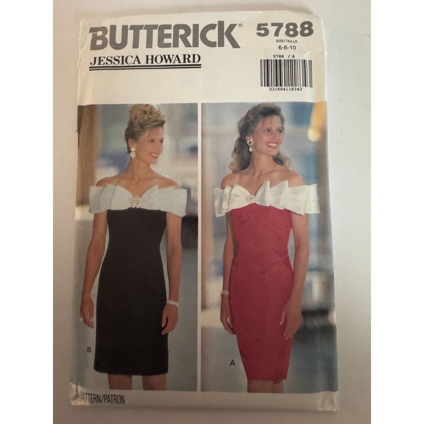 Butterick Sewing Pattern 5788 Evening Dress 1990s Glam Formal 90s Uncut 6 8 10