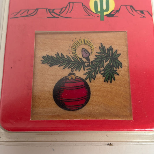Comotion Rubber Stamp Christmas Ornament Tree Light Christmas Winter Holidays