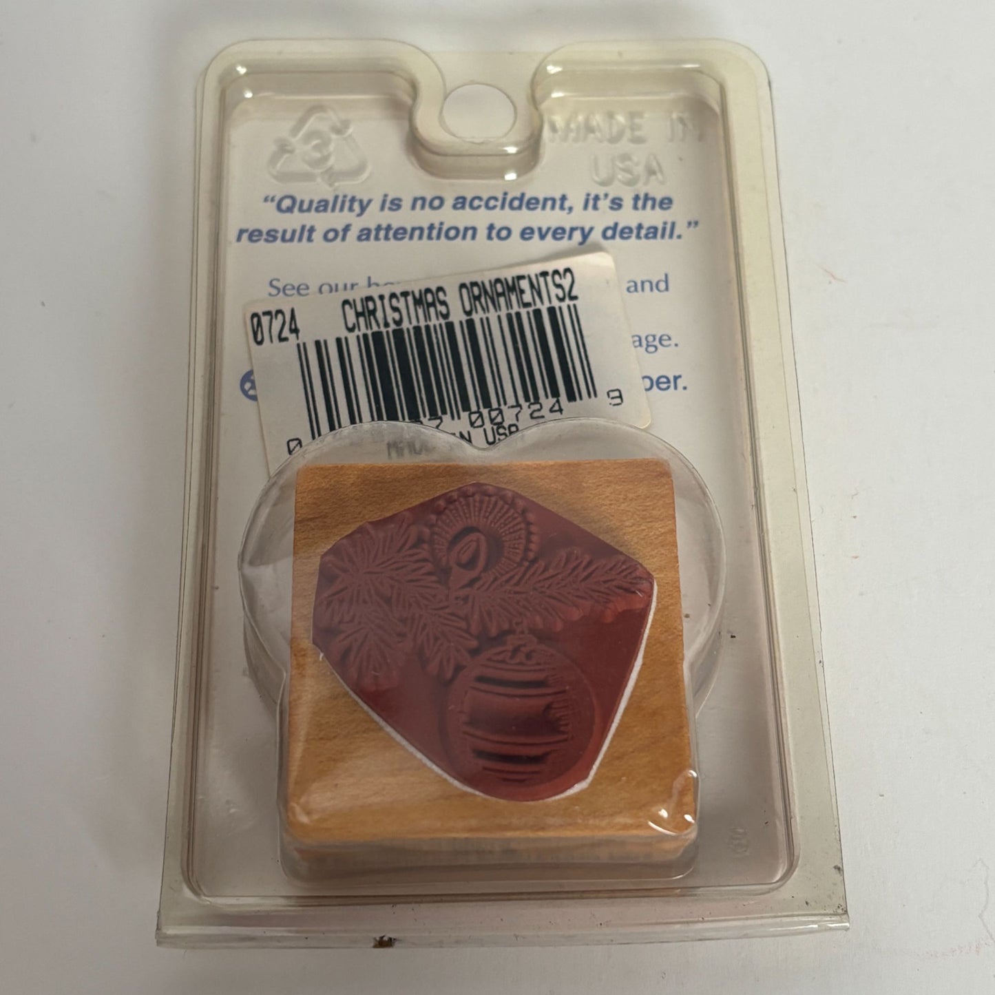 Comotion Rubber Stamp Christmas Ornament Tree Light Christmas Winter Holidays
