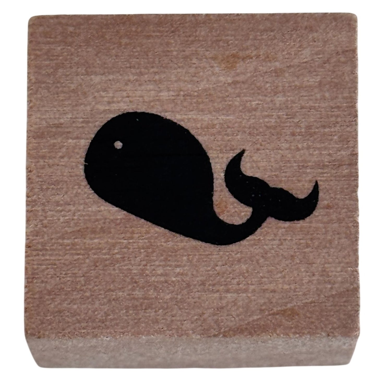 Whale Rubber Stamp Wood Mounted Small Ocean Coastal Beach Craft Tool Cardmaking