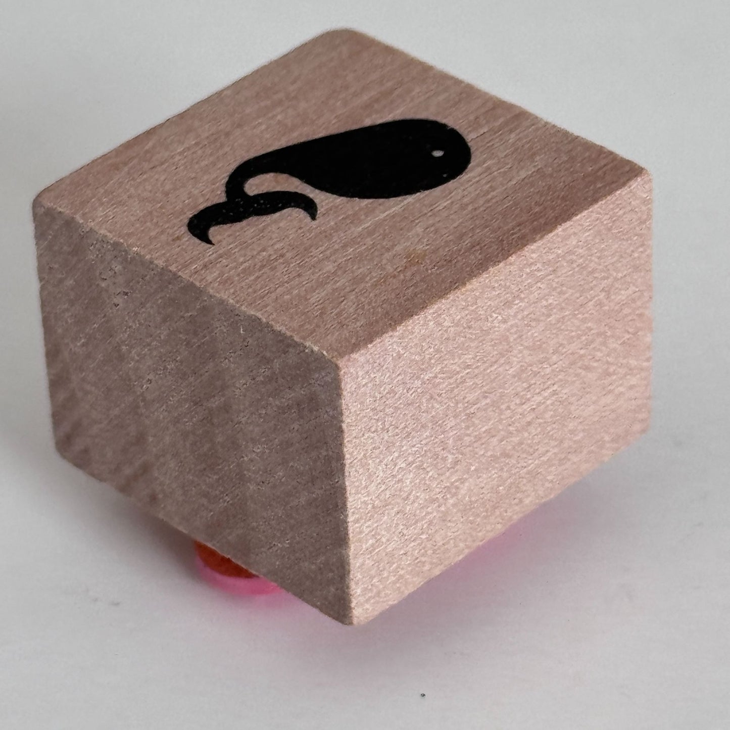 Whale Rubber Stamp Wood Mounted Small Ocean Coastal Beach Craft Tool Cardmaking