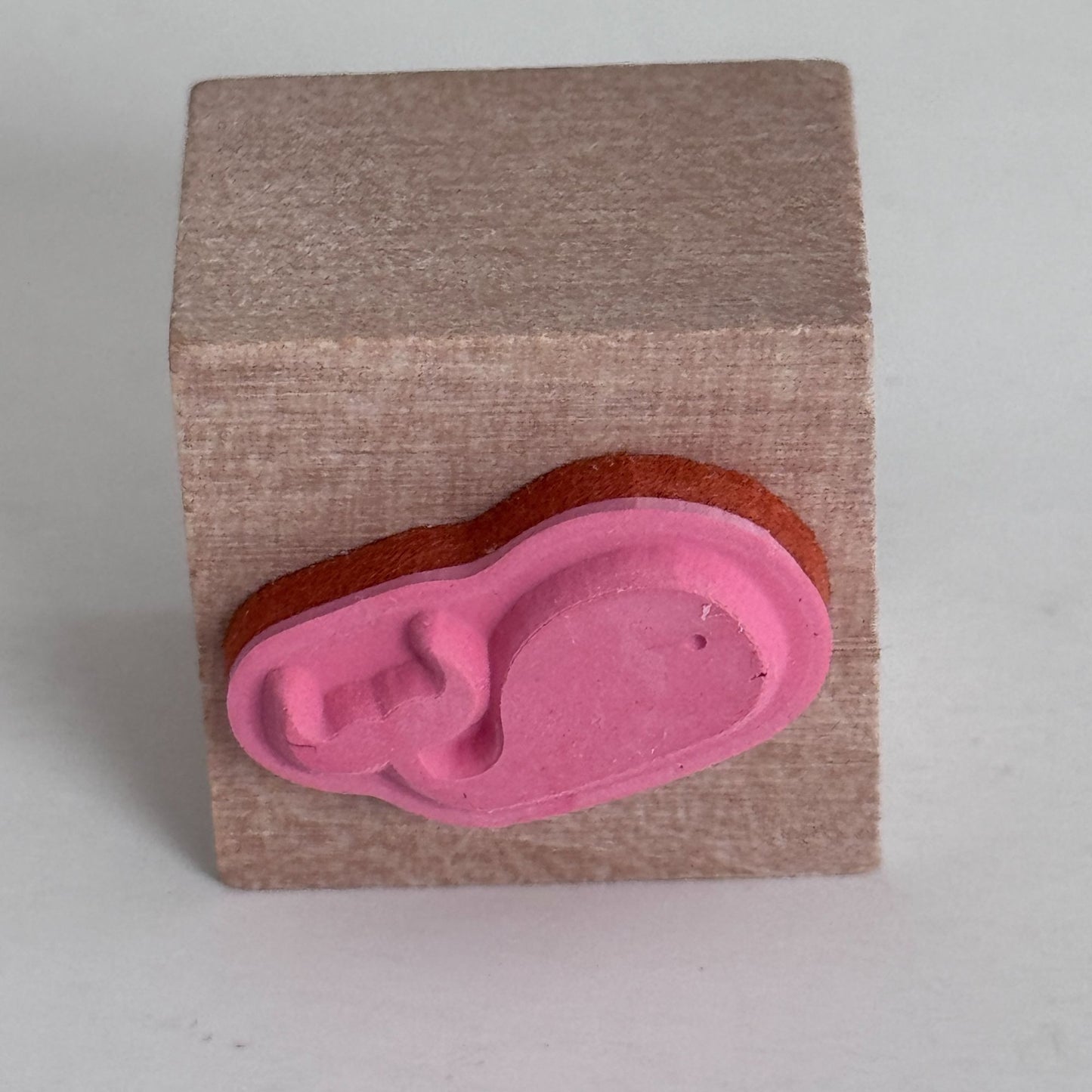 Whale Rubber Stamp Wood Mounted Small Ocean Coastal Beach Craft Tool Cardmaking