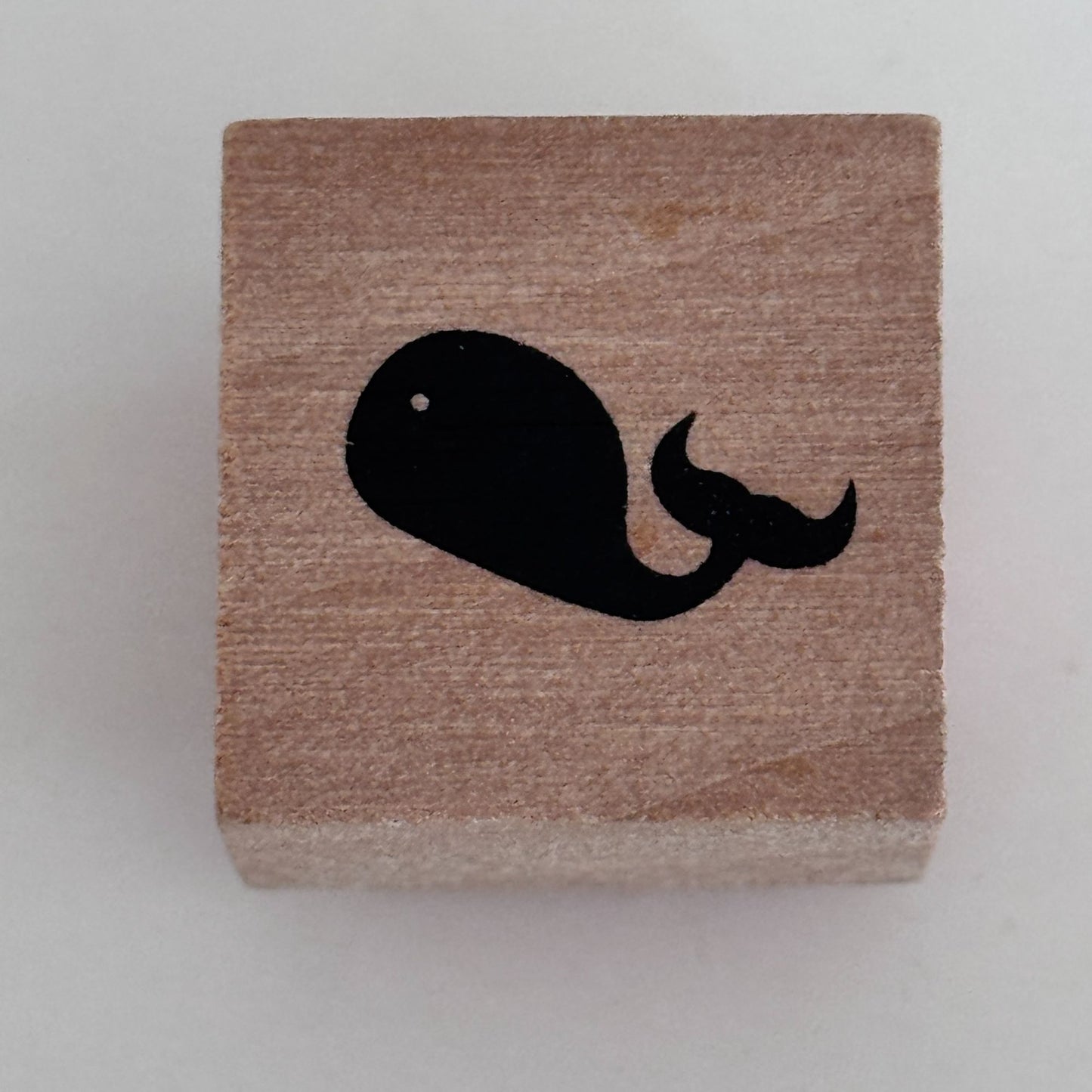 Whale Rubber Stamp Wood Mounted Small Ocean Coastal Beach Craft Tool Cardmaking