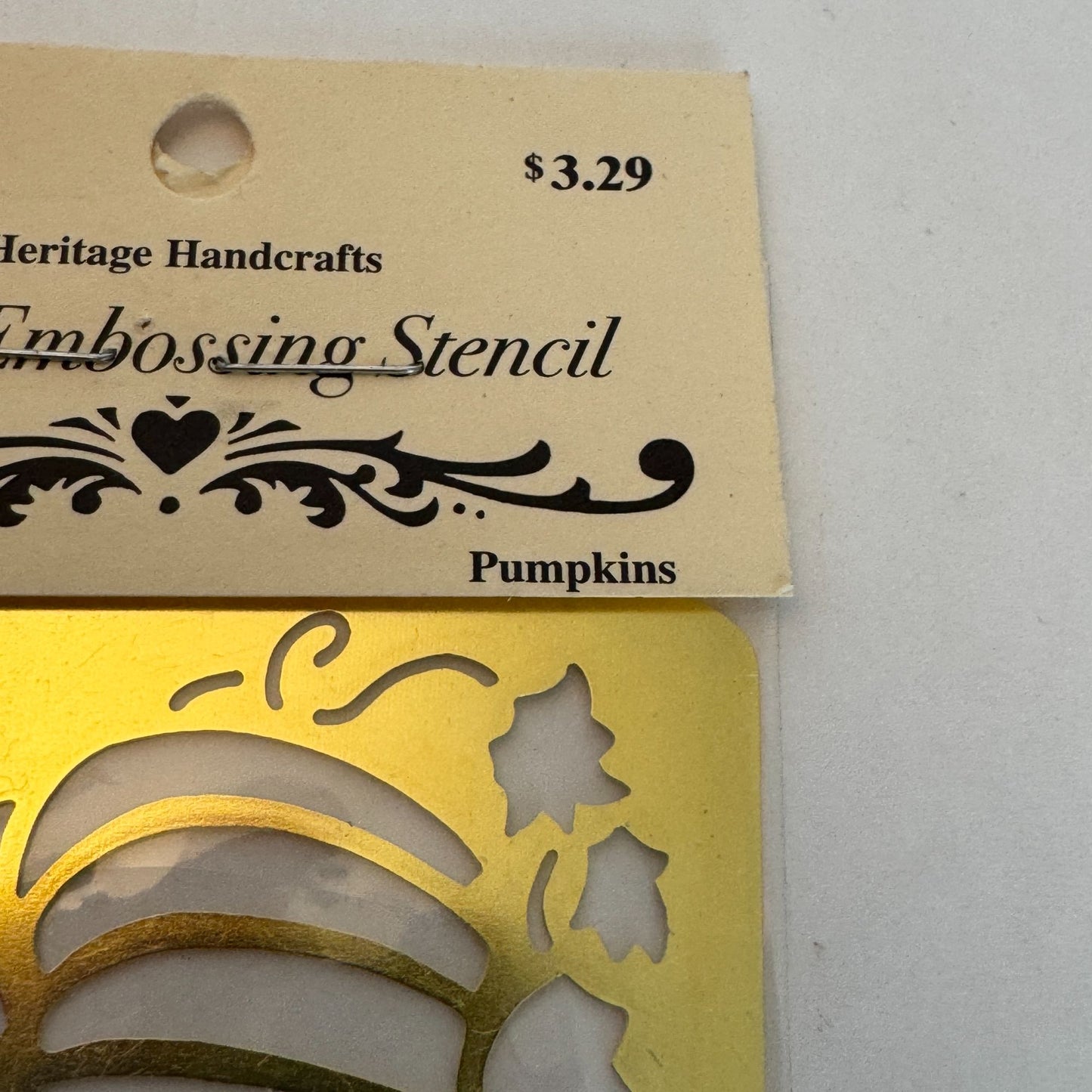 Heritage Handcrafts Brass Pumpkin Embossing Stencil PRH-116 Fall Craft Halloween
