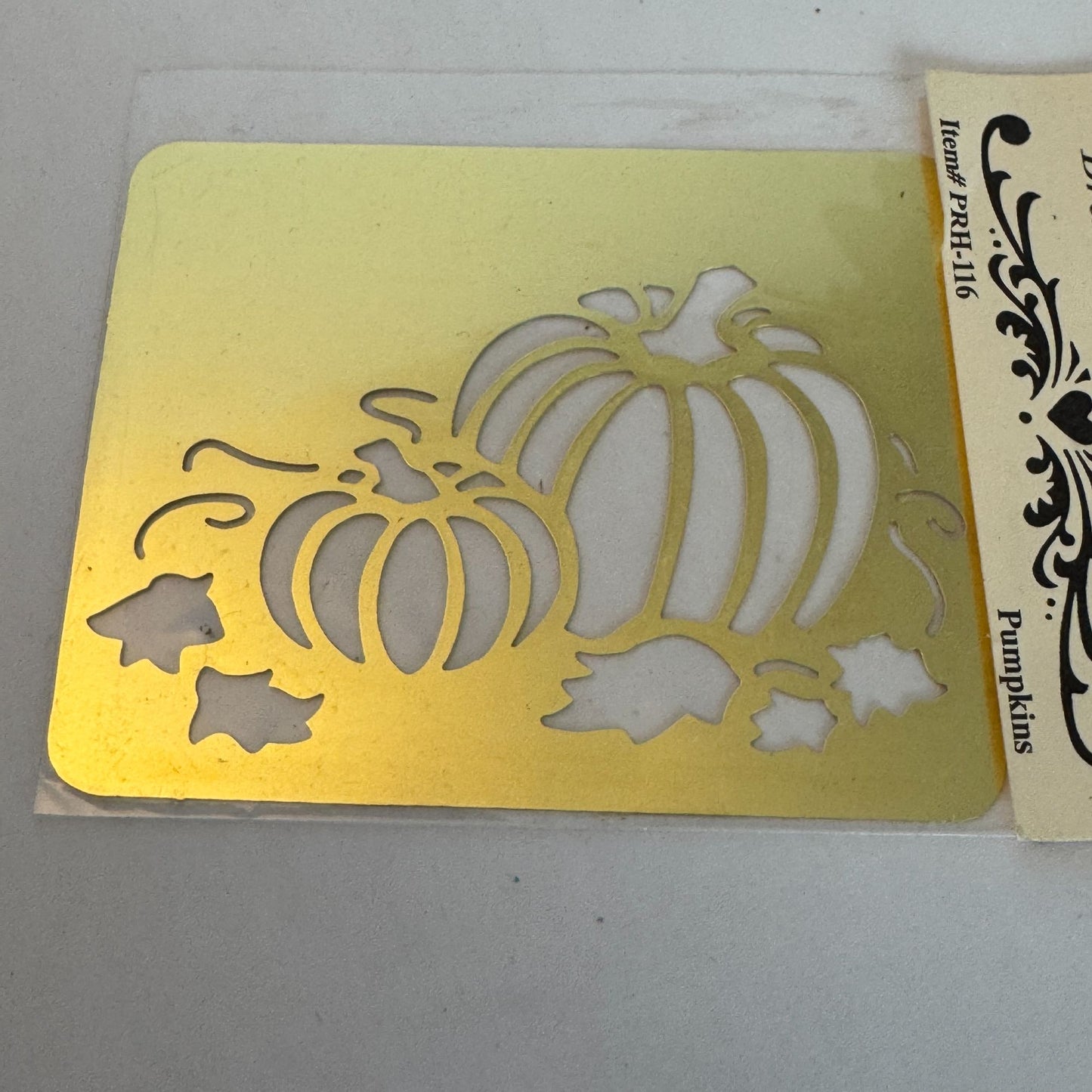 Heritage Handcrafts Brass Pumpkin Embossing Stencil PRH-116 Fall Craft Halloween