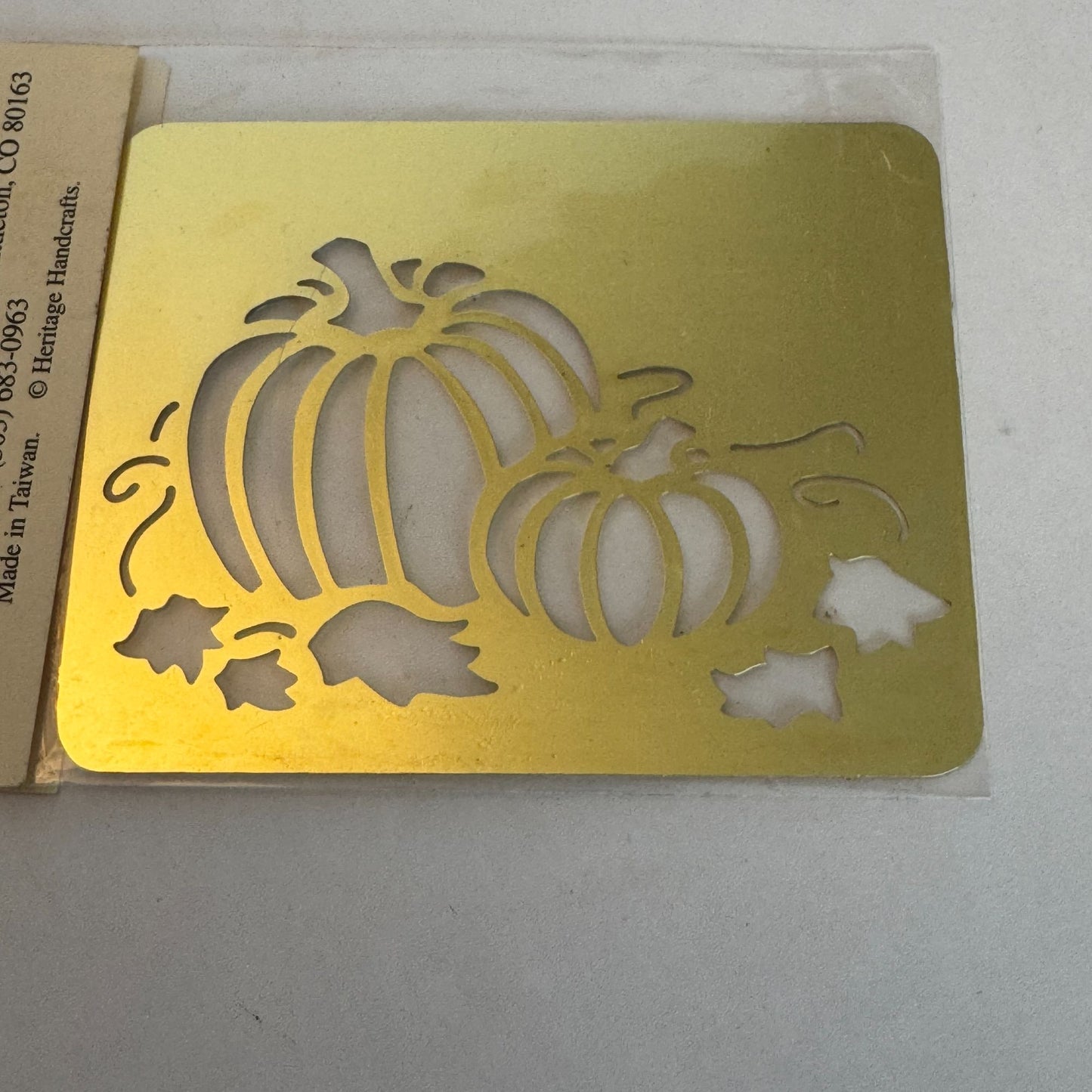 Heritage Handcrafts Brass Pumpkin Embossing Stencil PRH-116 Fall Craft Halloween