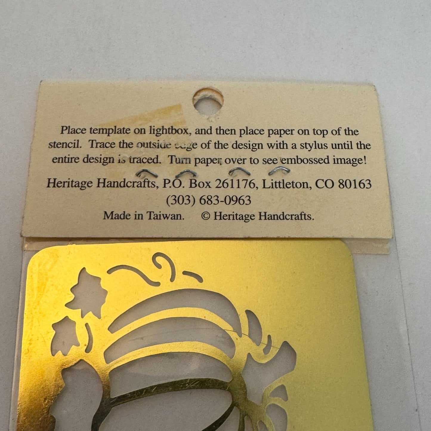 Heritage Handcrafts Brass Pumpkin Embossing Stencil PRH-116 Fall Craft Halloween
