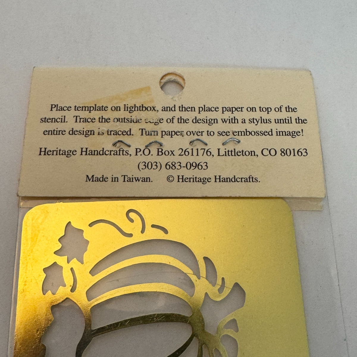 Heritage Handcrafts Brass Pumpkin Embossing Stencil PRH-116 Fall Craft Halloween