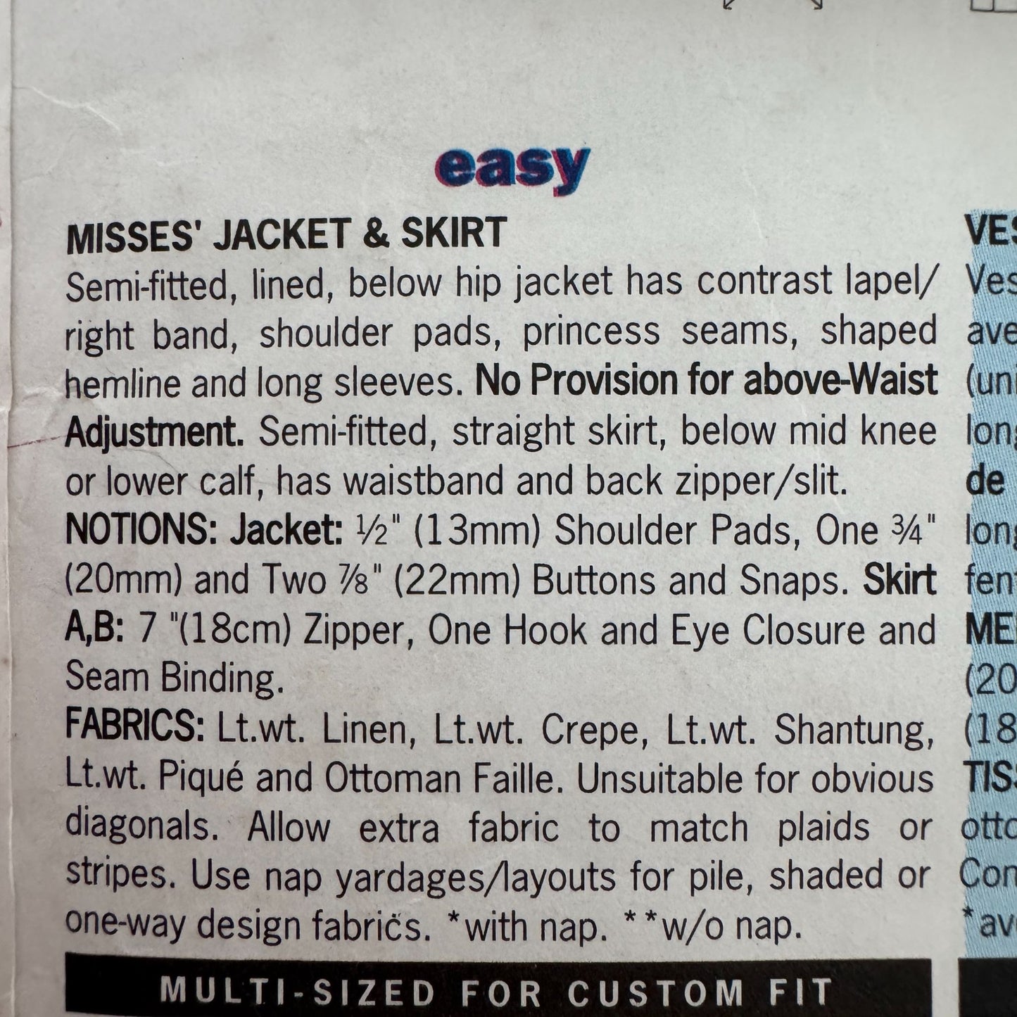 Butterick Sewing Pattern 6003 Misses Jacket Skirt Work Outfit 14 16 18 Easy UC