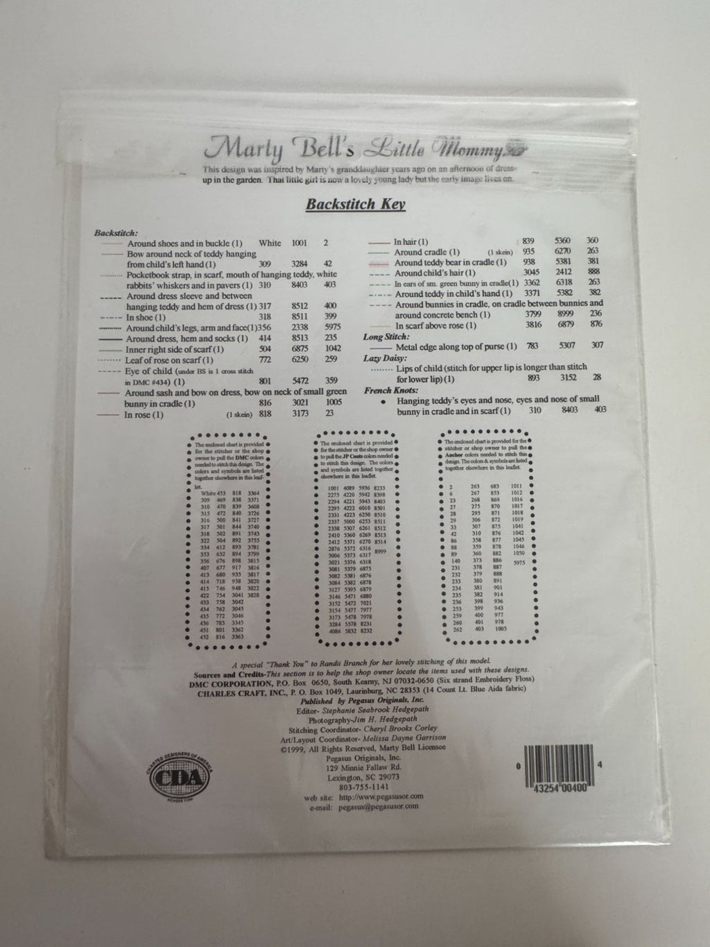 Pegasus Cross Stitch Pattern 400 Little Mommy Marty Bell Girl Doll Growing Up