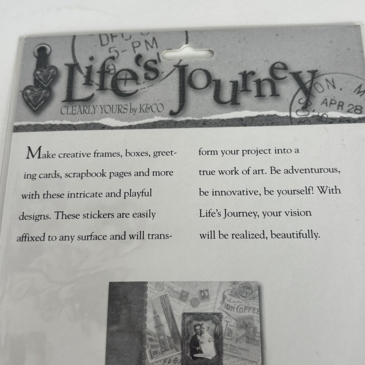 K&Company Lifes Journey Domed Alphabet Letter Stickers Scrapbook Card Making Junk Journaling Vintage Style