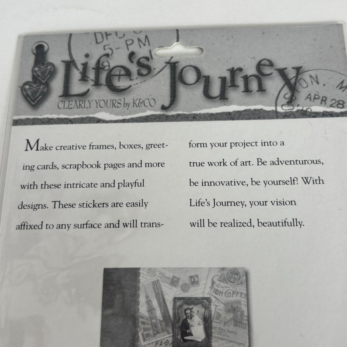 K&Company Lifes Journey Domed Alphabet Letter Stickers Scrapbook Card Making Junk Journaling Vintage Style