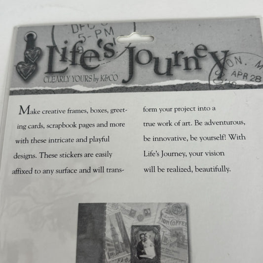 K&Company Lifes Journey Domed Alphabet Letter Stickers Scrapbook Card Making Junk Journaling Vintage Style